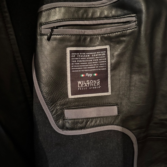 Wilsons Leather mens leather coat - black - medium - Picture 6 of 6